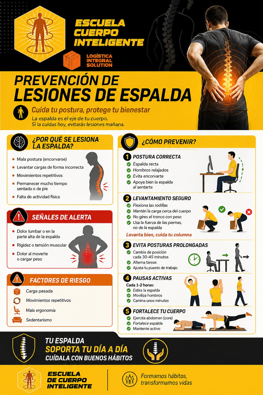 PREVENCIÓN DE LESIONES DE ESPALDA